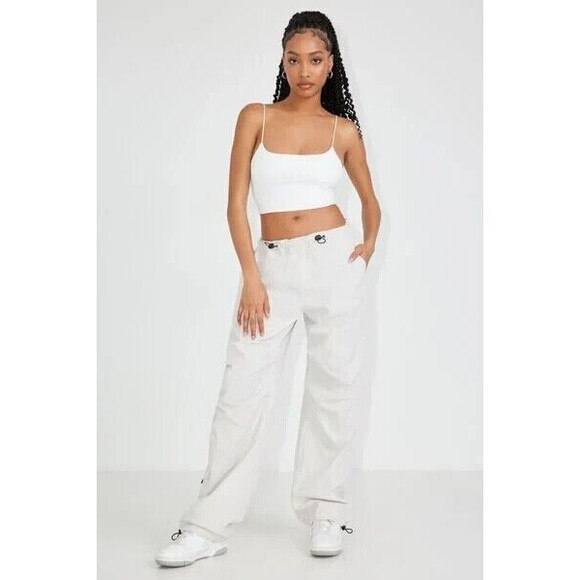 Garage Paxton Parachute Nylon Pants Gray Womens Oversized Size XS - Picture 1 of 8